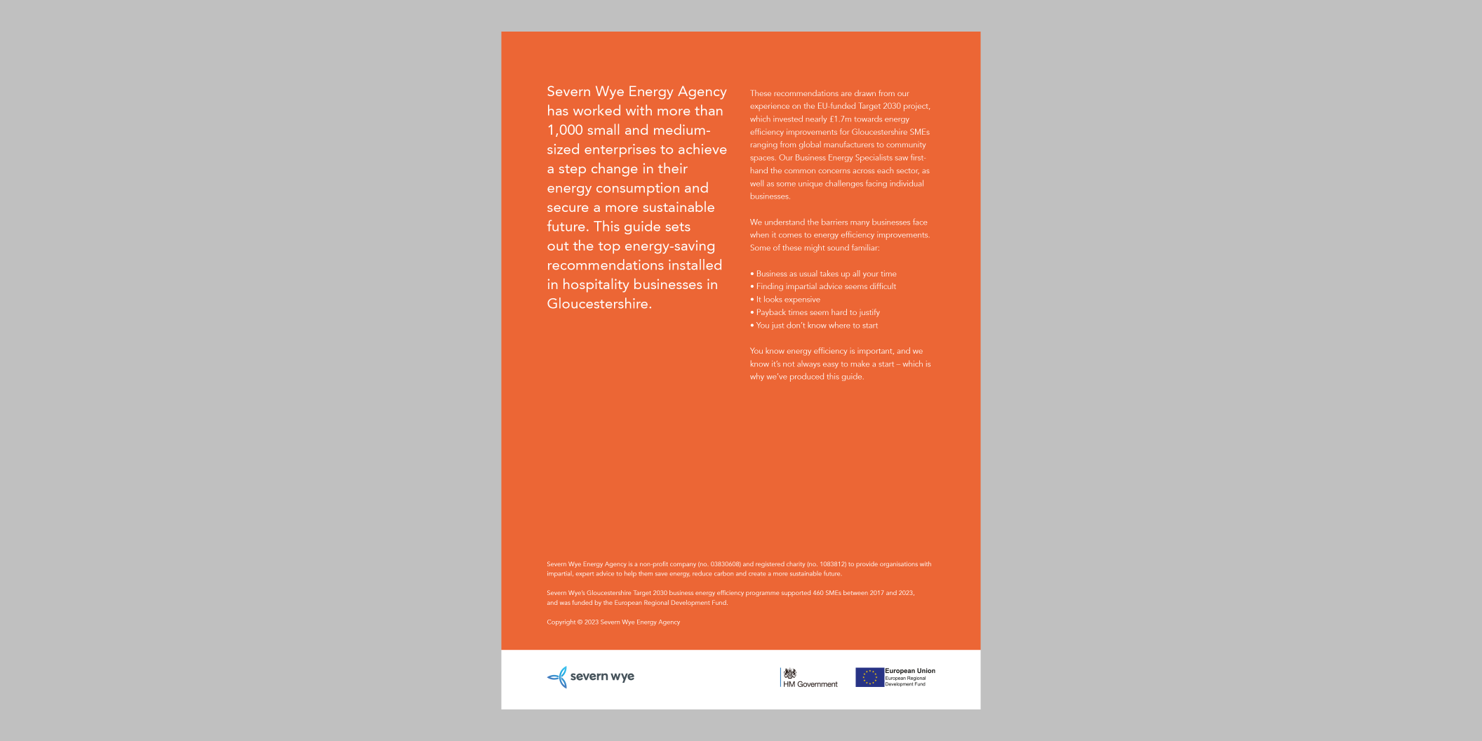 Guide to energy efficiency in hospitality back cover